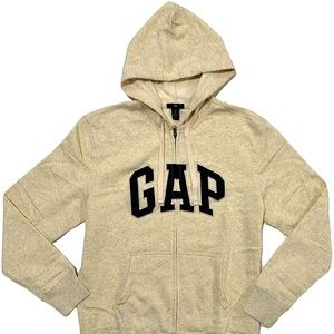 GAP Mens Fleece Arch Logo Zip Up Hoodie